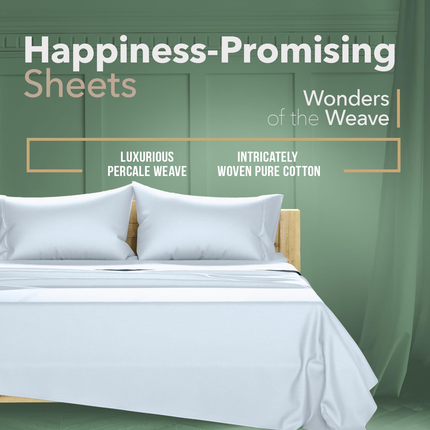 Texas Linen Co 4-piece sheet set includes fitted sheet flat sheet and two pillowcases