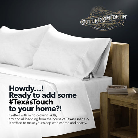 Texas Linen Co. king-size pillowcase with envelope closure.