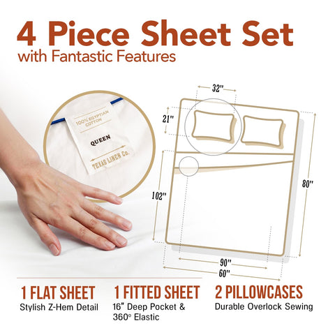 Mercerized finish on Texan Talkin' bedding enhances color and durability