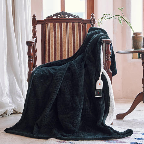 Texciting heated blanket highlights 9 heat settings for customizable comfort.