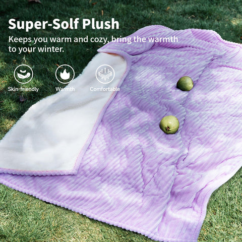 Blanket on couch for relaxed evenings with simple control.