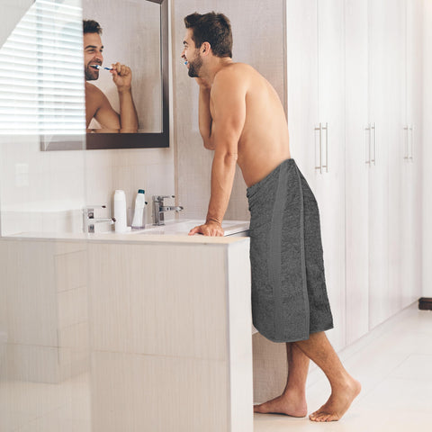 TexCraft charcoal grey towels for spa, dorm, or bathroom decor