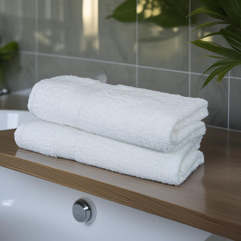 TEXCRAFT towels with double-stitched hems for durability in commercial use.