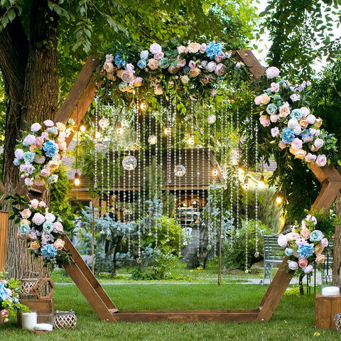 Teyva Daily hanging crystal curtain decor ideal for indoor or outdoor spaces.