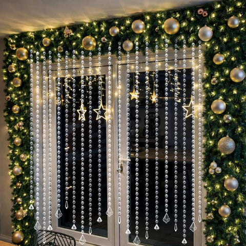 Teyva Daily crystal garland complements trees, doors, and seasonal decor.
