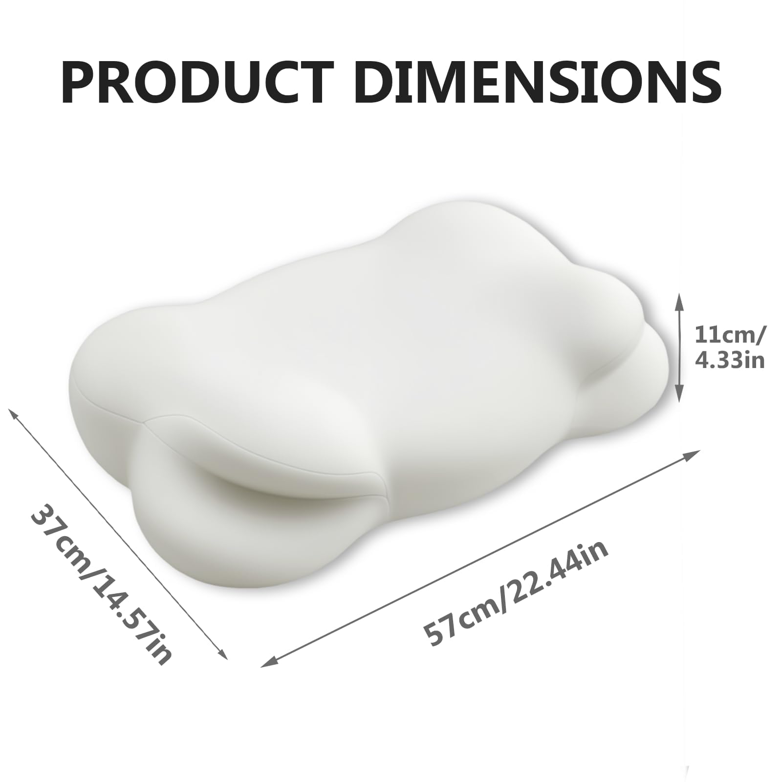 TGAHY Cloud Pillow side-sleeper setup with arm tunnel