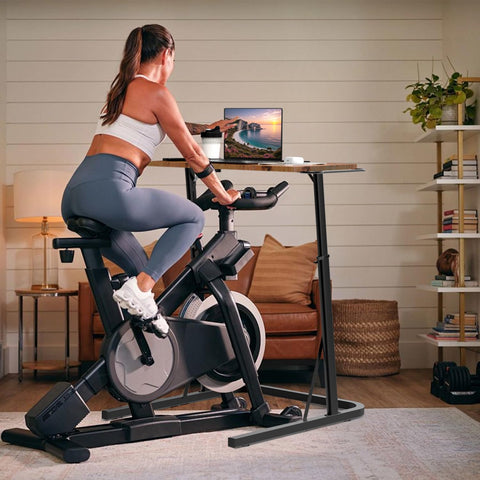 THAILE multi-functional fitness desk doubles as standing desk and play table.