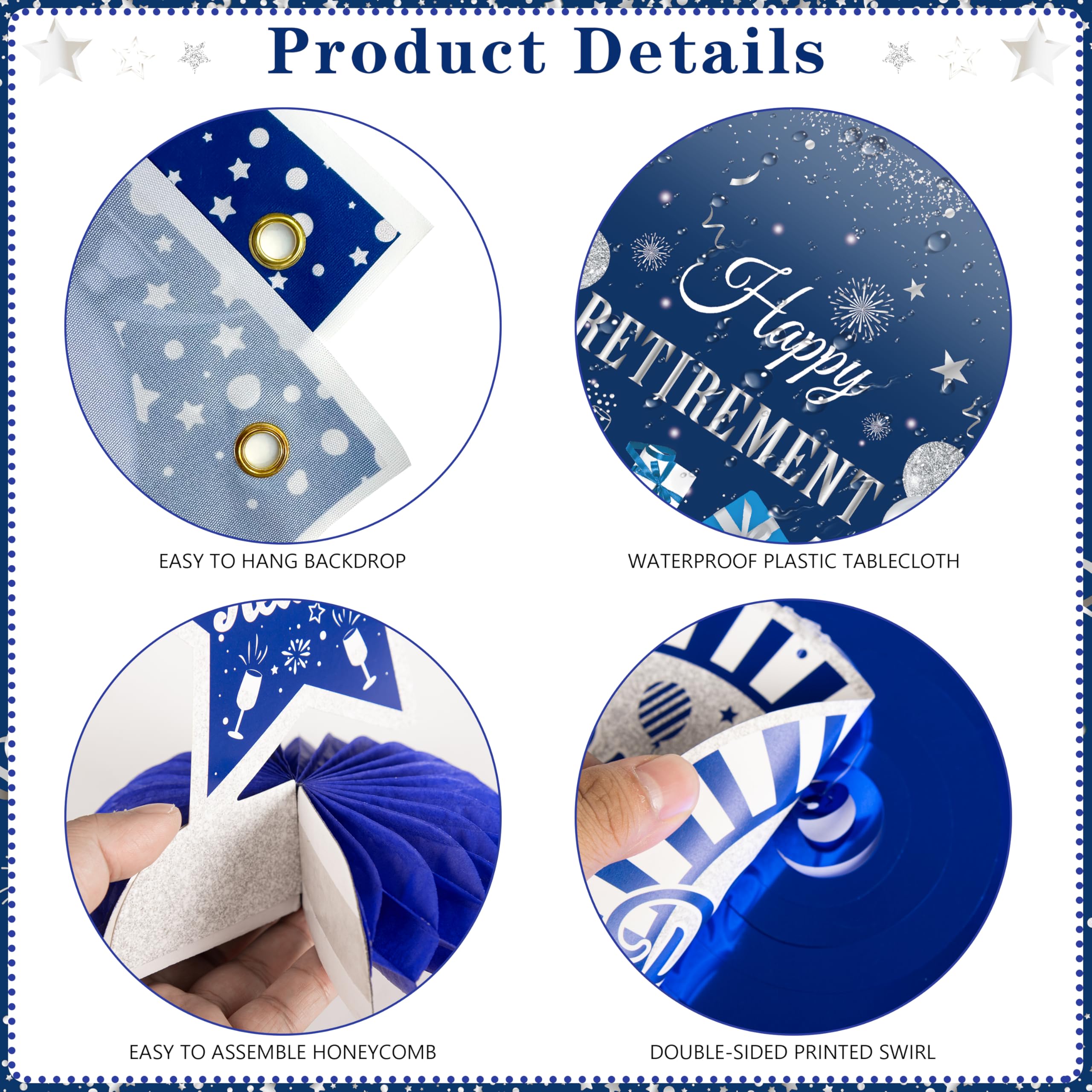 THAWAY tablecloth in blue silver provides a clean, easy-to-clean surface