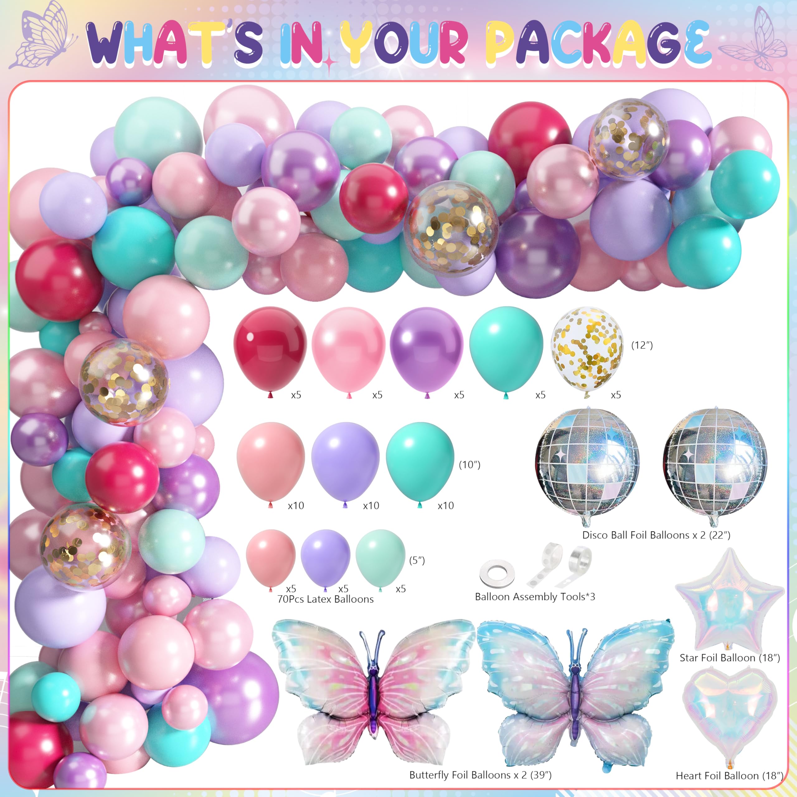 THAWAY glitter friendship bracelet banner brightens walls and gift areas.