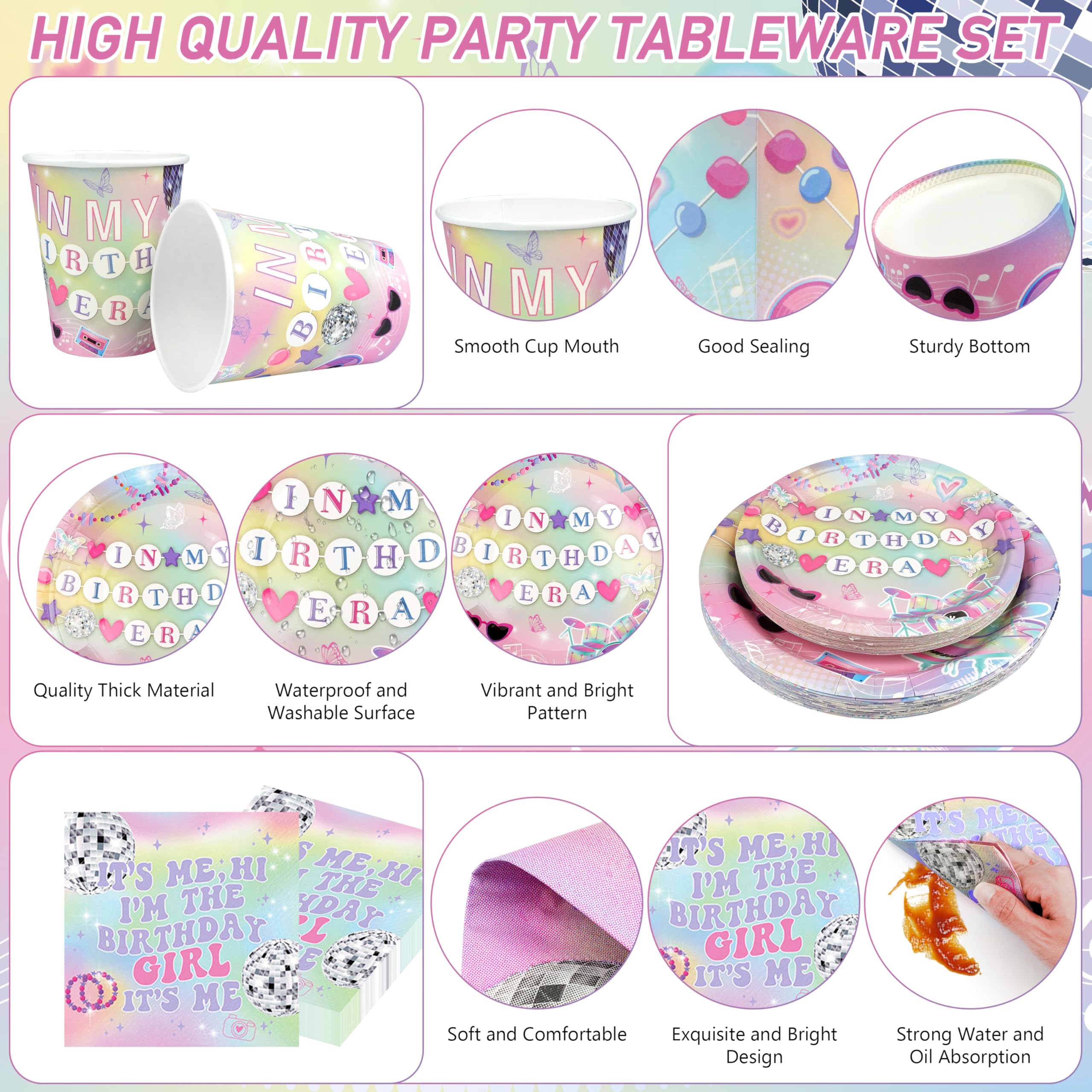 THAWAY In My Birthday Era tablecloths – spill-friendly setup for larger gatherings