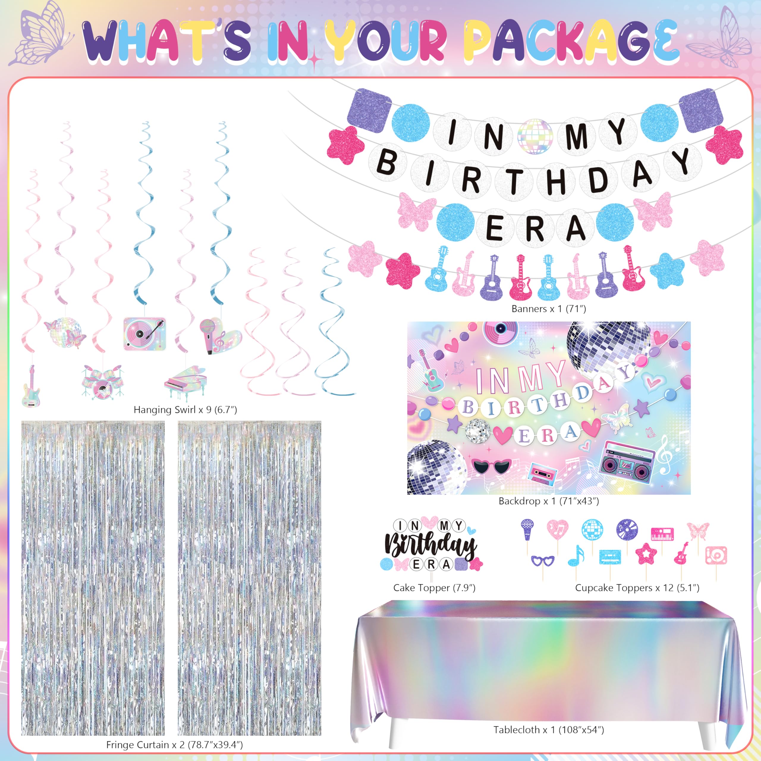 THAWAY iridescent tablecloth adds sparkle under desserts and party photos.