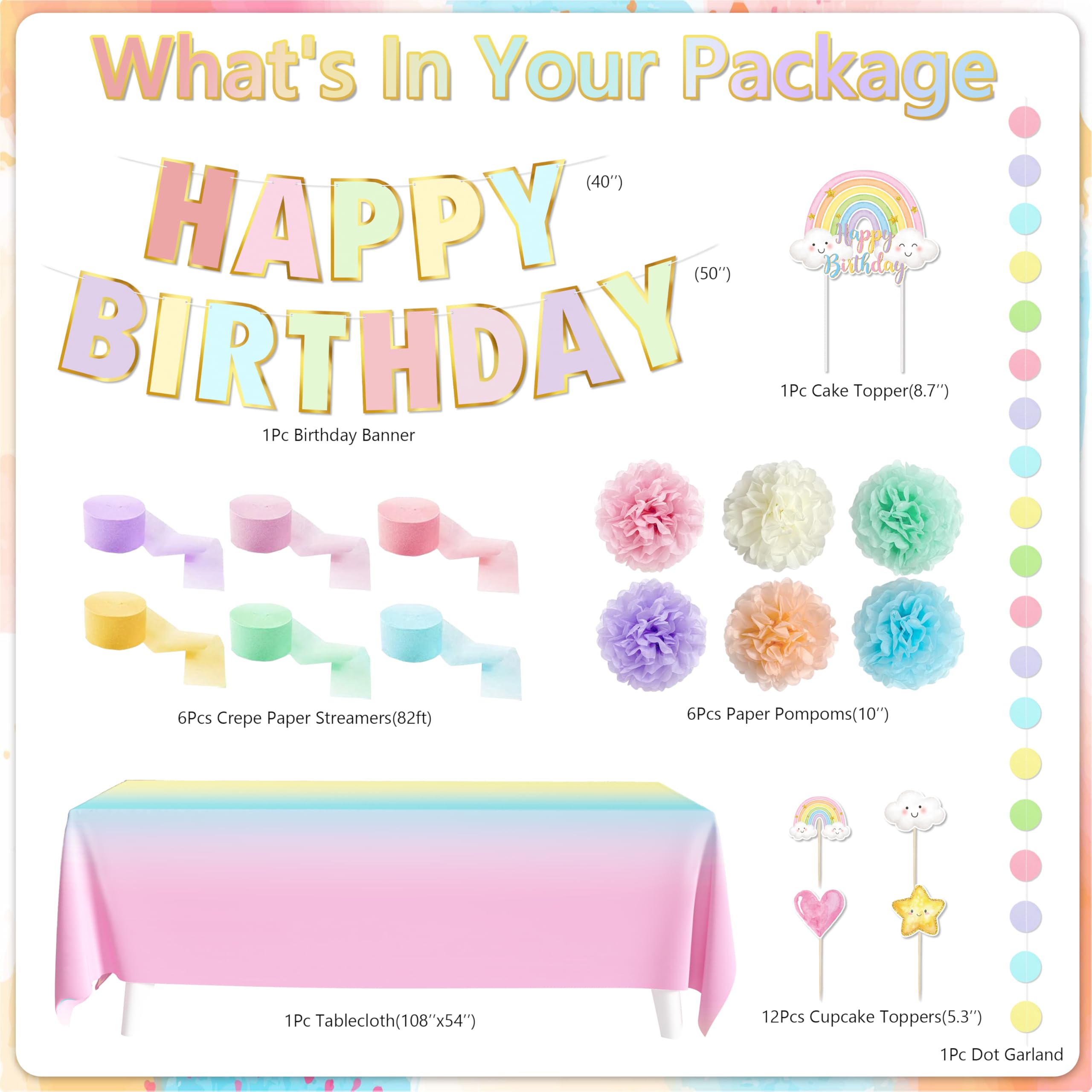 THAWAY macaroon round garland serves as a charming party centerpiece