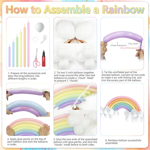 THAWAY pastel balloon arch kit creates a photo-ready centerpiece