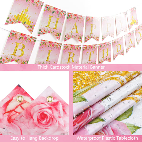 THAWAY princess crown and birthday sash for a stylish dress-up moment