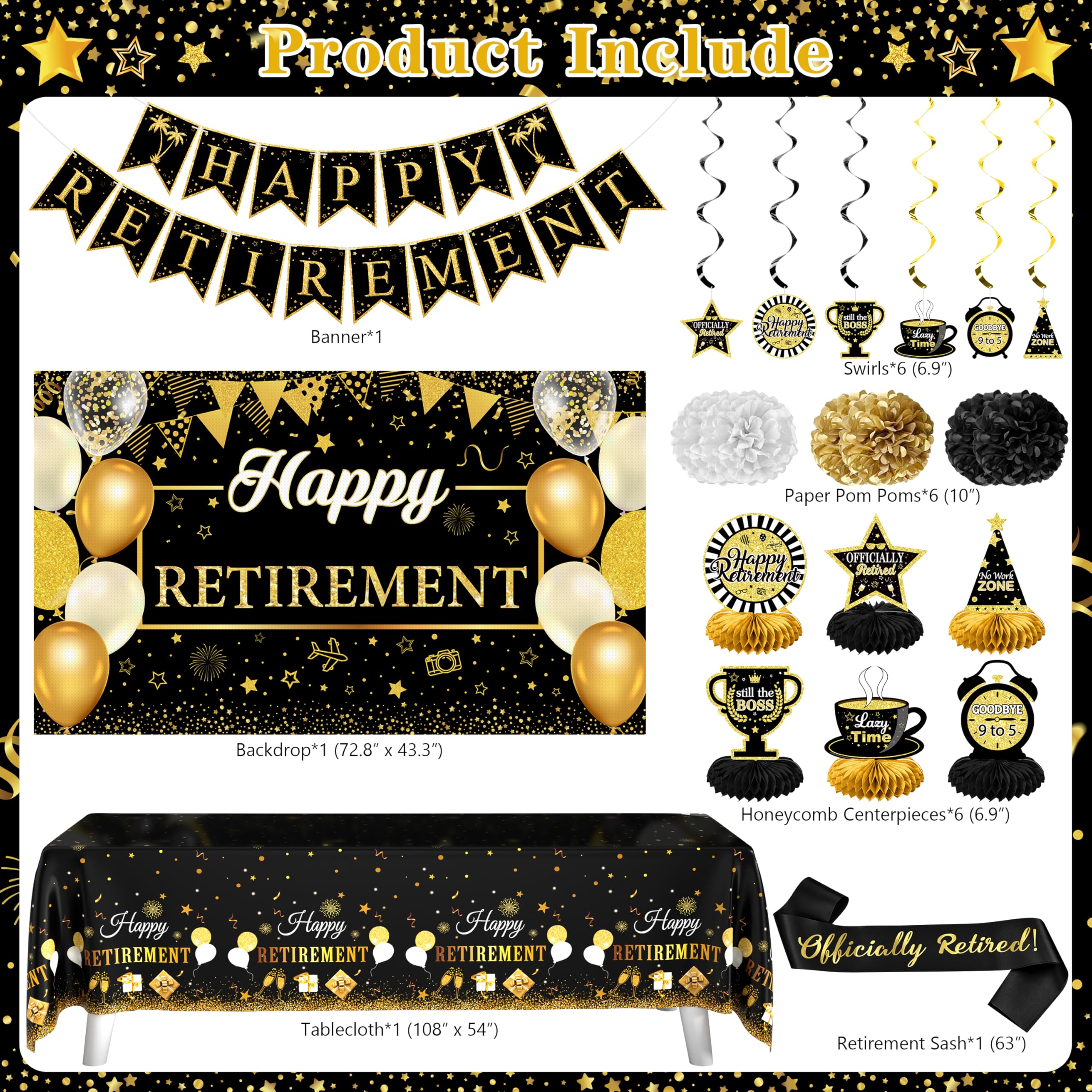 THAWAY retirement backdrop creating a sophisticated stage for photos indoors or outdoors