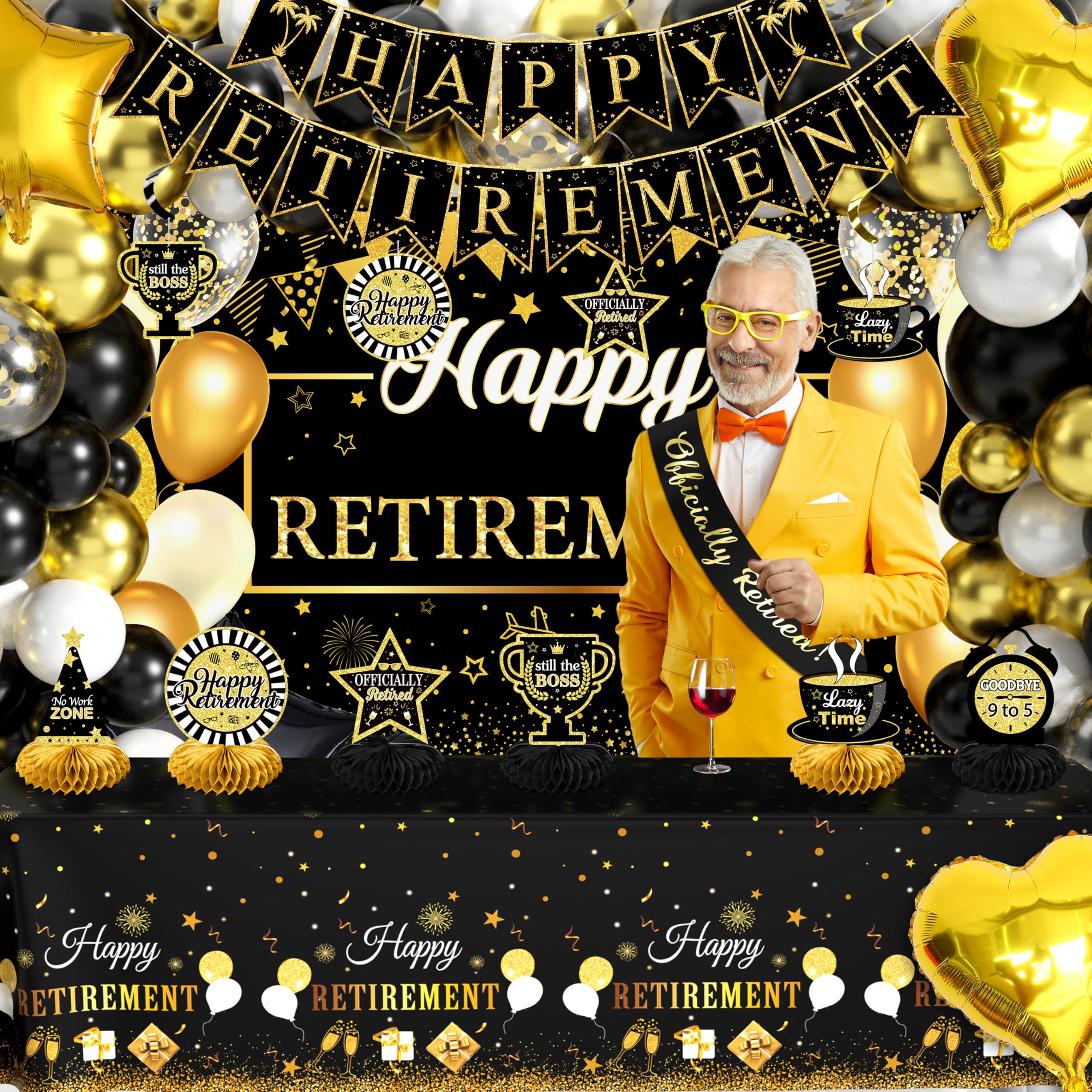 THAWAY retirement honeycomb centerpieces as eye-catching table accents