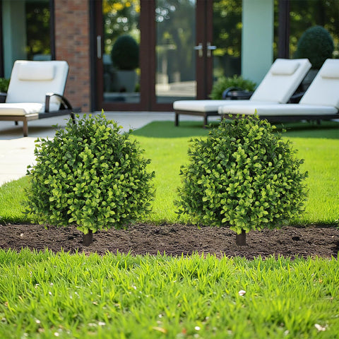 The Bloom Times pair creates symmetrical outdoor porch decor.