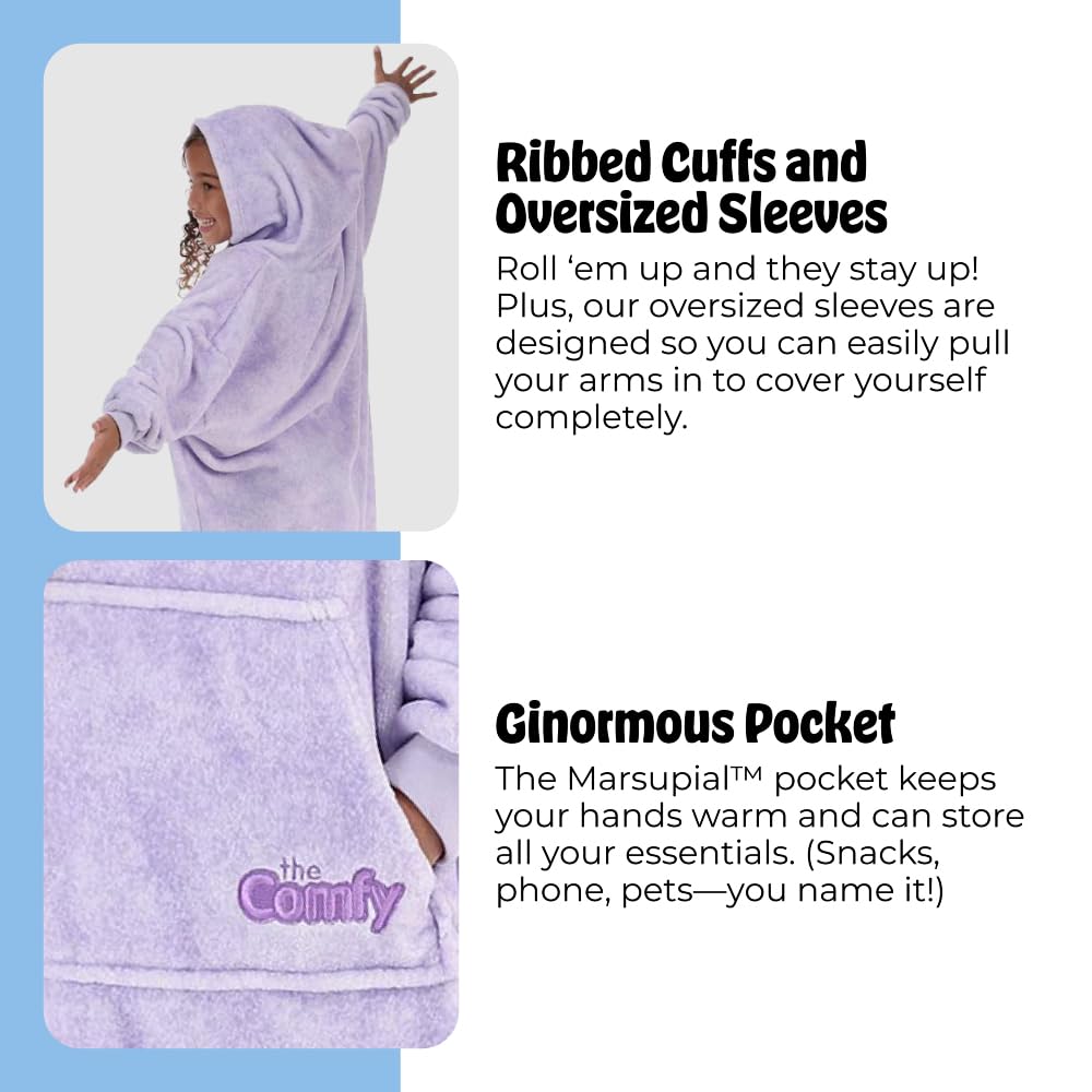 THE COMFY Dream Jr marsupial pocket for convenient hand warmth