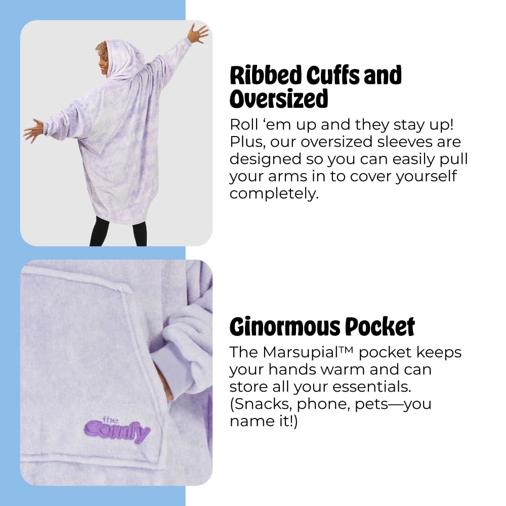 THE COMFY Dream oversized hood keeps your head warm while you relax.