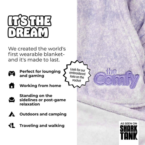 THE COMFY Dream wearable blanket is lightweight and breathable for year-round comfort.