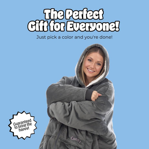 The Comfy is machine washable for easy cleaning after busy days.