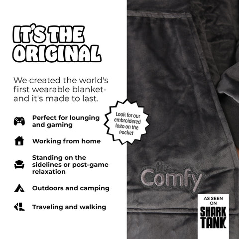 The Comfy Original CloudSherpa lining close-up highlights ultra-soft warmth against skin.