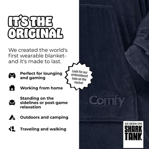 The Comfy Original sherpa-lined hood detail adds warmth