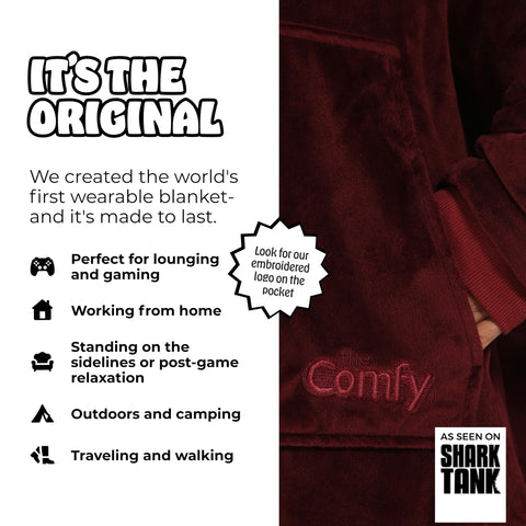 The Comfy Original sherpa-lined interior highlights plush CloudSherpa warmth.