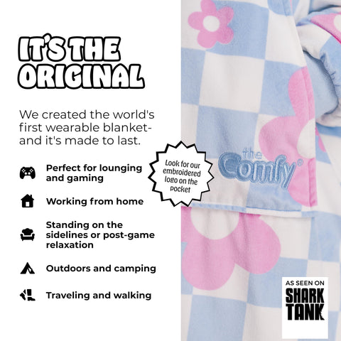 The Comfy Original sherpa lining delivers plush, cozy warmth.