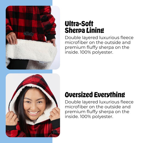 The Comfy Original Velveluxe exterior detail emphasizes durable warmth.