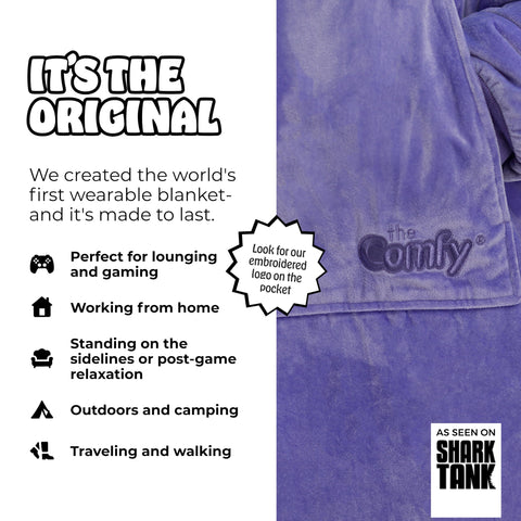 The Comfy Original with oversized design keeps you warm while relaxing on the couch.