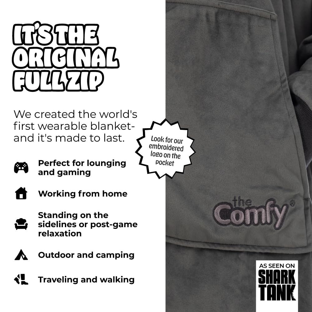 The Comfy Sherpa-lined microfiber exterior highlights plush insulation for comfort.