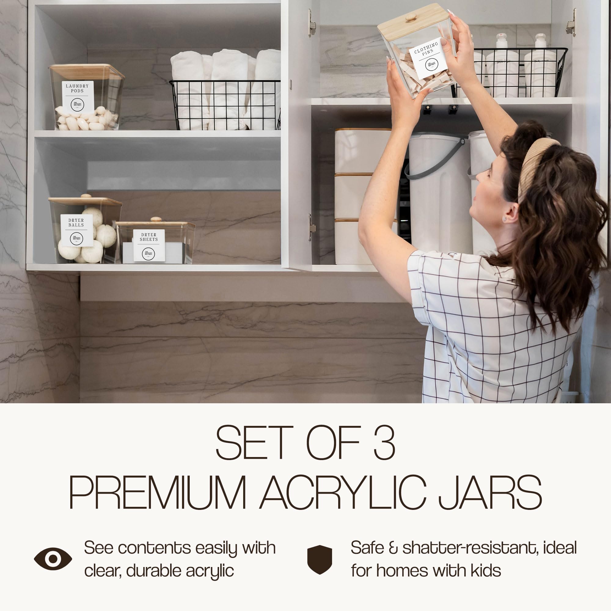 The Concept Boutique - Paris clear detergent container shows contents for easy refills.