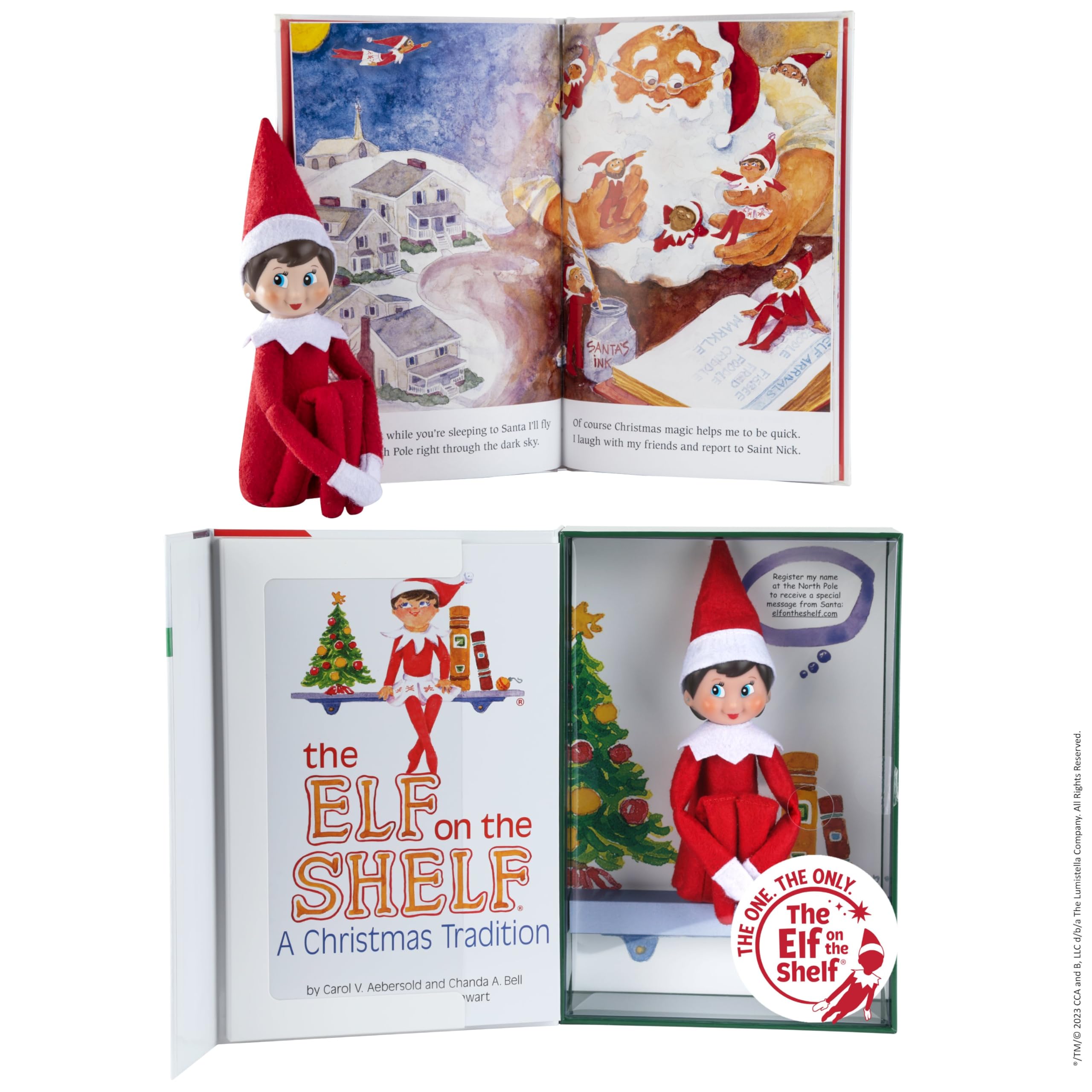 The Elf on the Shelf storybook open fosters family storytelling during the holidays.