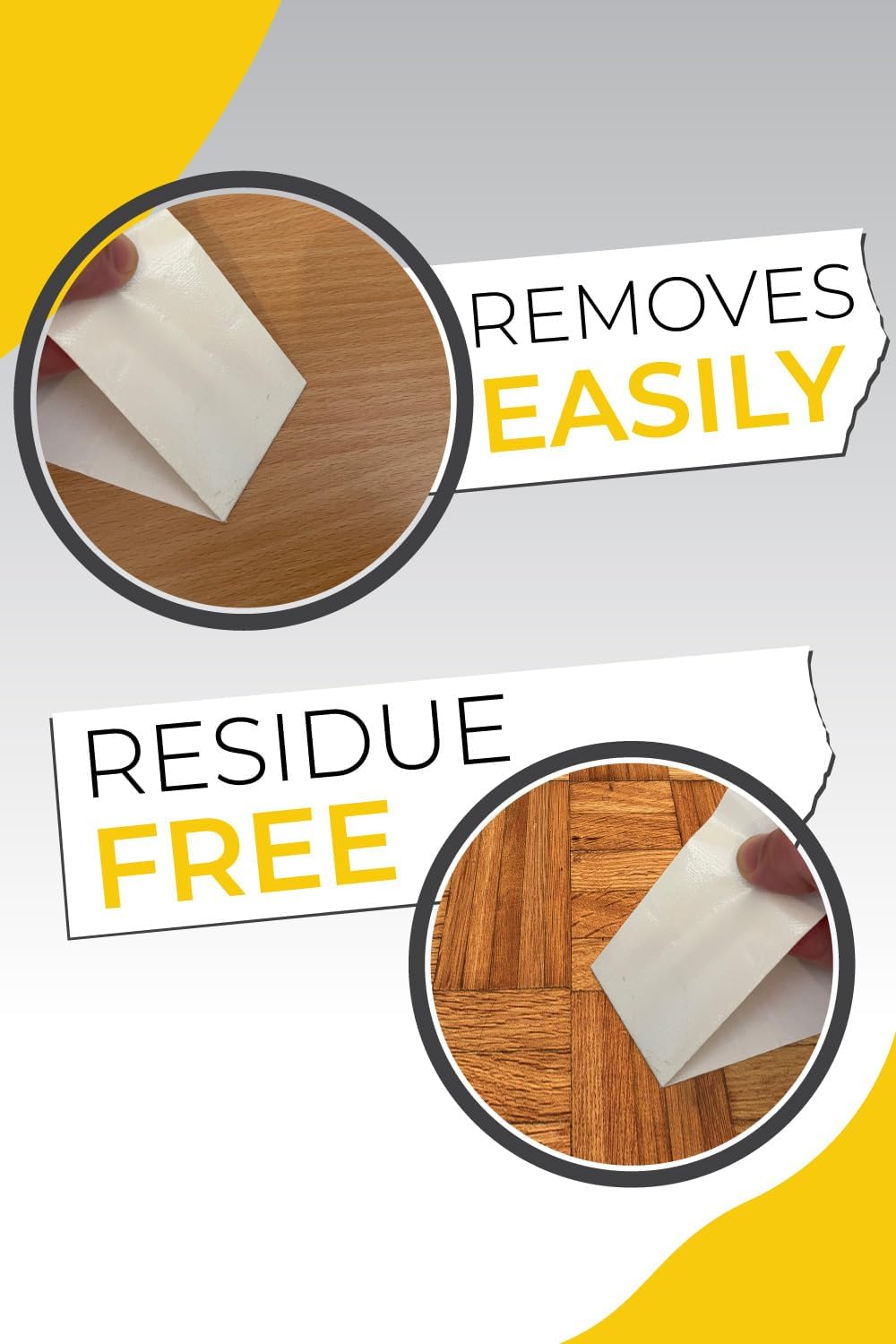 The Good Stuff rug tape holds a thick runner against foot traffic