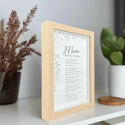 The Grandparent Gift Co. wall-mount option for Now That I'm Older frame