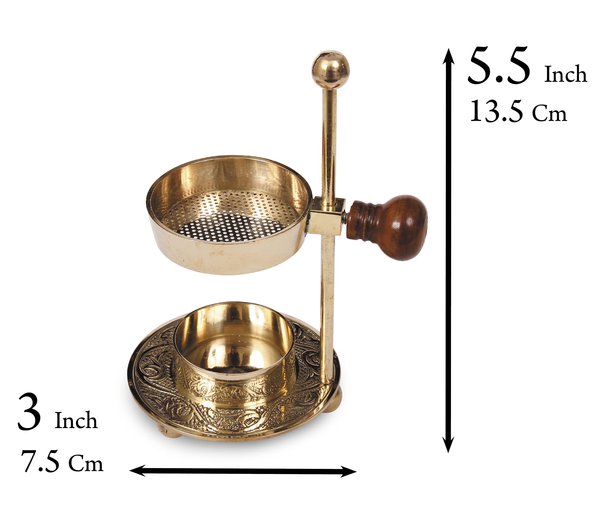 Brass incense burner by The Jerusalem Gift Shop blends durability with elegant antique charm.