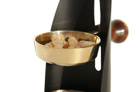 THE JERUSALEM GIFT SHOP ornate brass burner for resin incense.