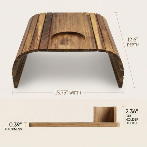 The Lazy Store Acacia wood finish adds warm, natural decor appeal.