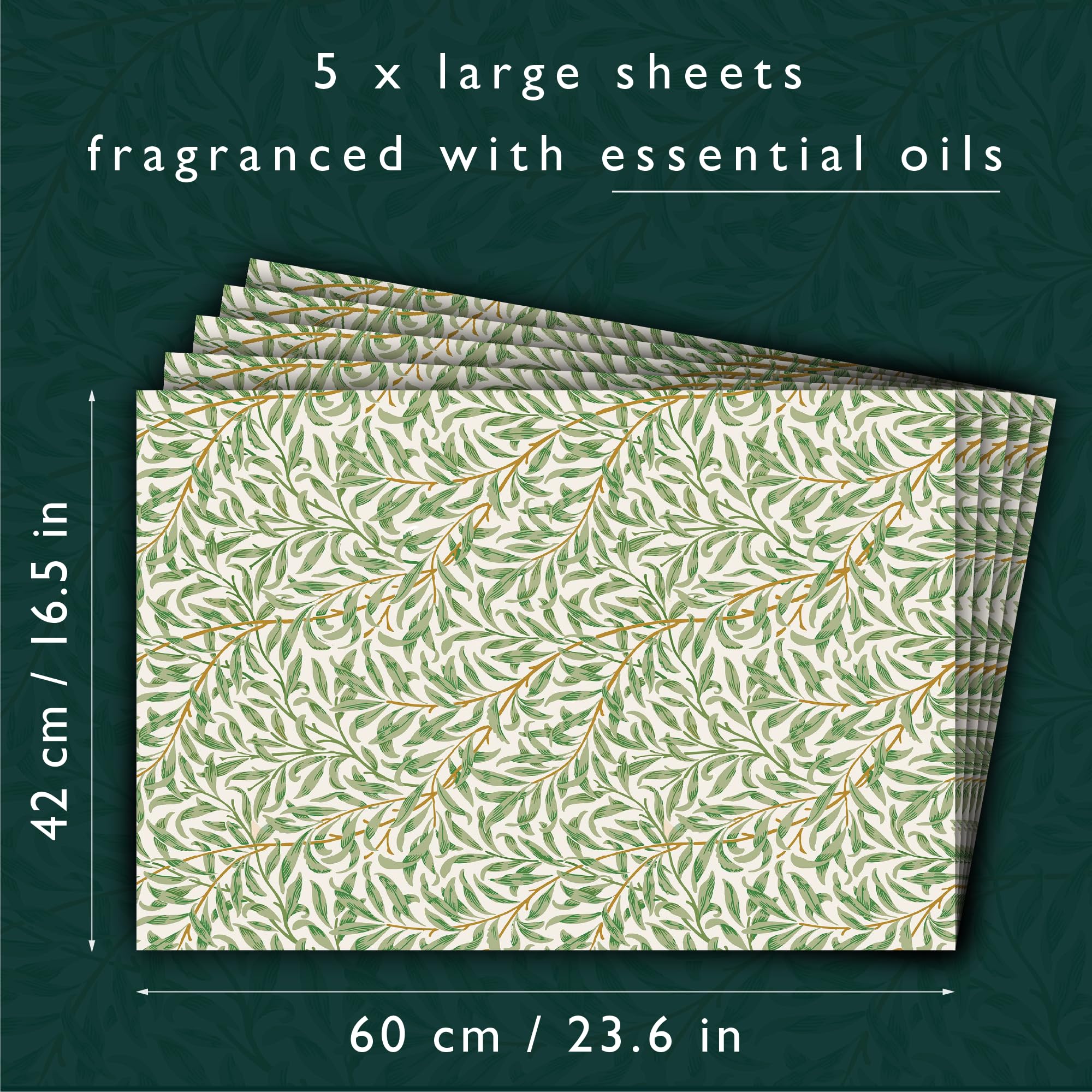 The Master Herbalist Willow drawer liner sheet for fresh linen aroma in wardrobes