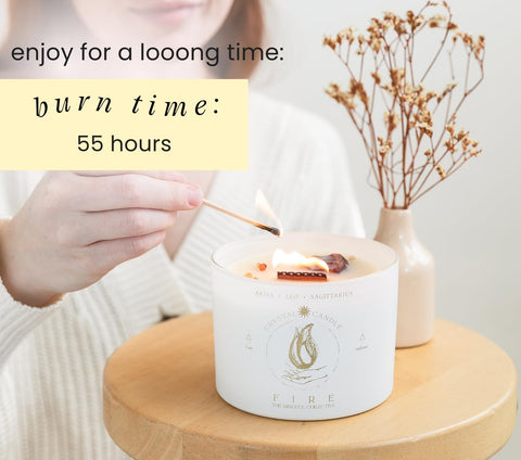 The Mindful Collective lime and coconut aroma with wooden wick for fresh ambience.