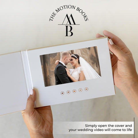 The Motion Books 7-inch HD IPS display ready to show memories