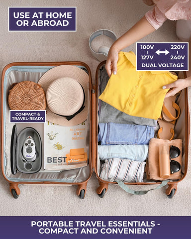 The Quilted Bear iron rest and case keep gear organized during travel.
