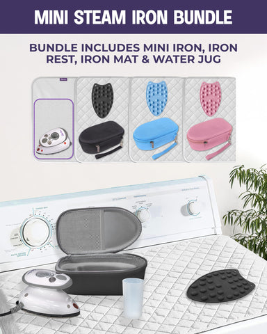 The Quilted Bear silicone rest protects surfaces while ironing.