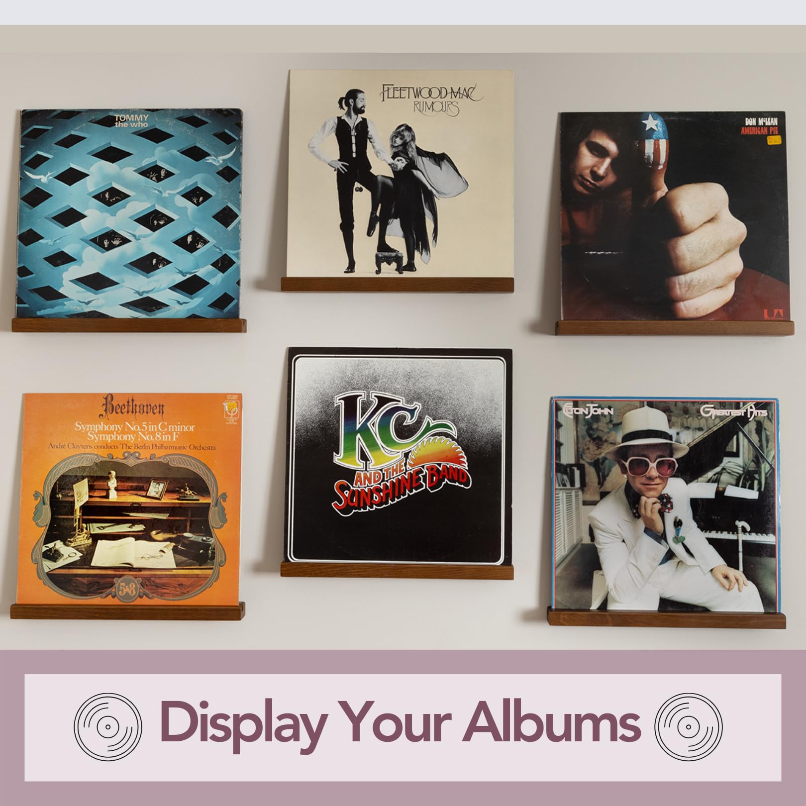 The Retro Apothecary vinyl wall mount walnut finish adds a premium look.