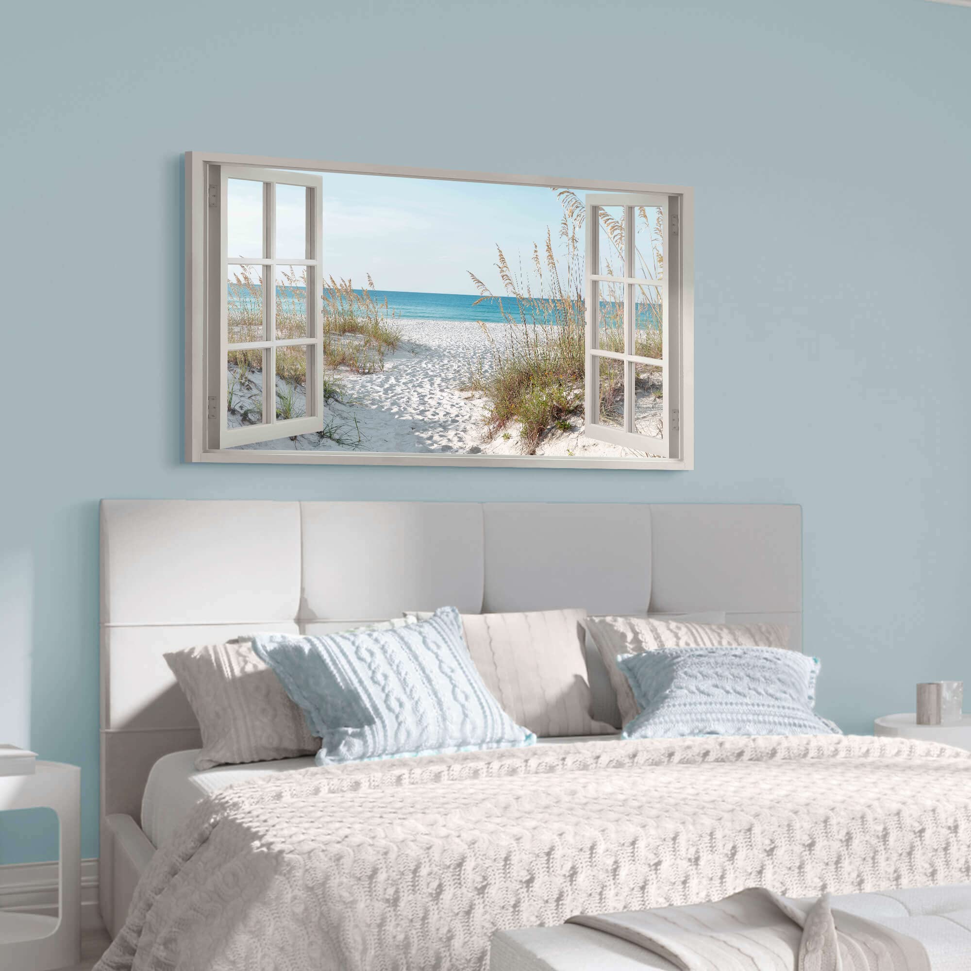 The Stream Design Sea picture decor helps brighten spaces without direct sunlight exposure.