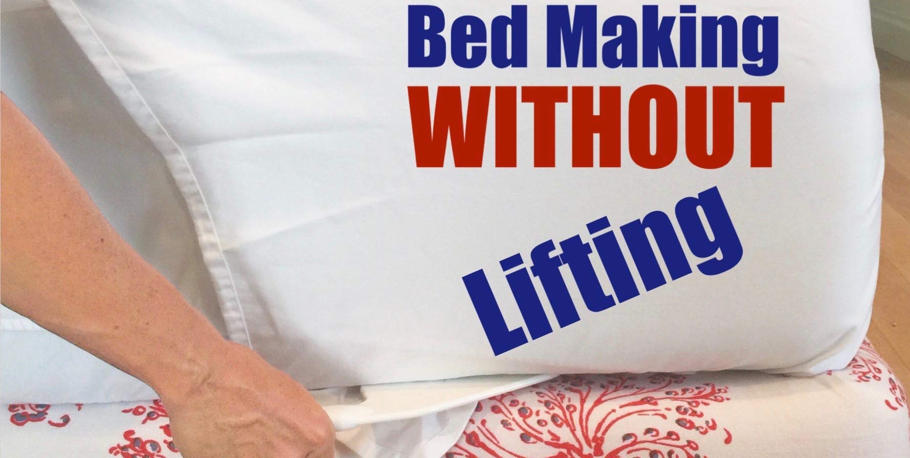 The Tucker Bed Sheet Tucker packaging highlights simple setup steps.