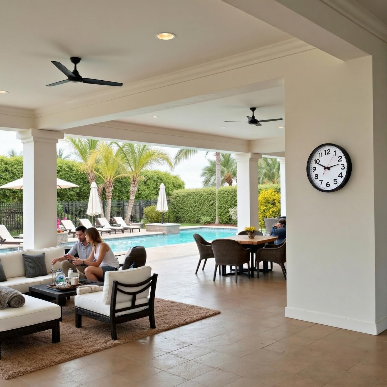 The Ultimate Wall Clock glass lens provides clear visibility in bright spaces.