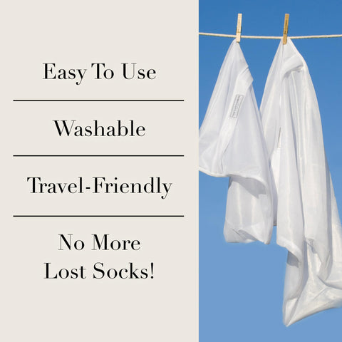 The Laundress mesh bag protects wool and embellished pieces in wash.