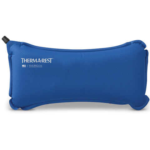 Therm-a-Rest Lumbar Travel Pillow expanded use provides spine support for travel comfort.